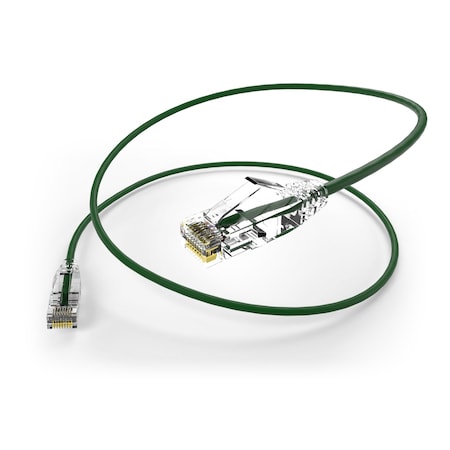 Unc Group Clearfit Slim Cat6 Patch Cable, Green, Snagless, 14Ft CS6-14F-GRN